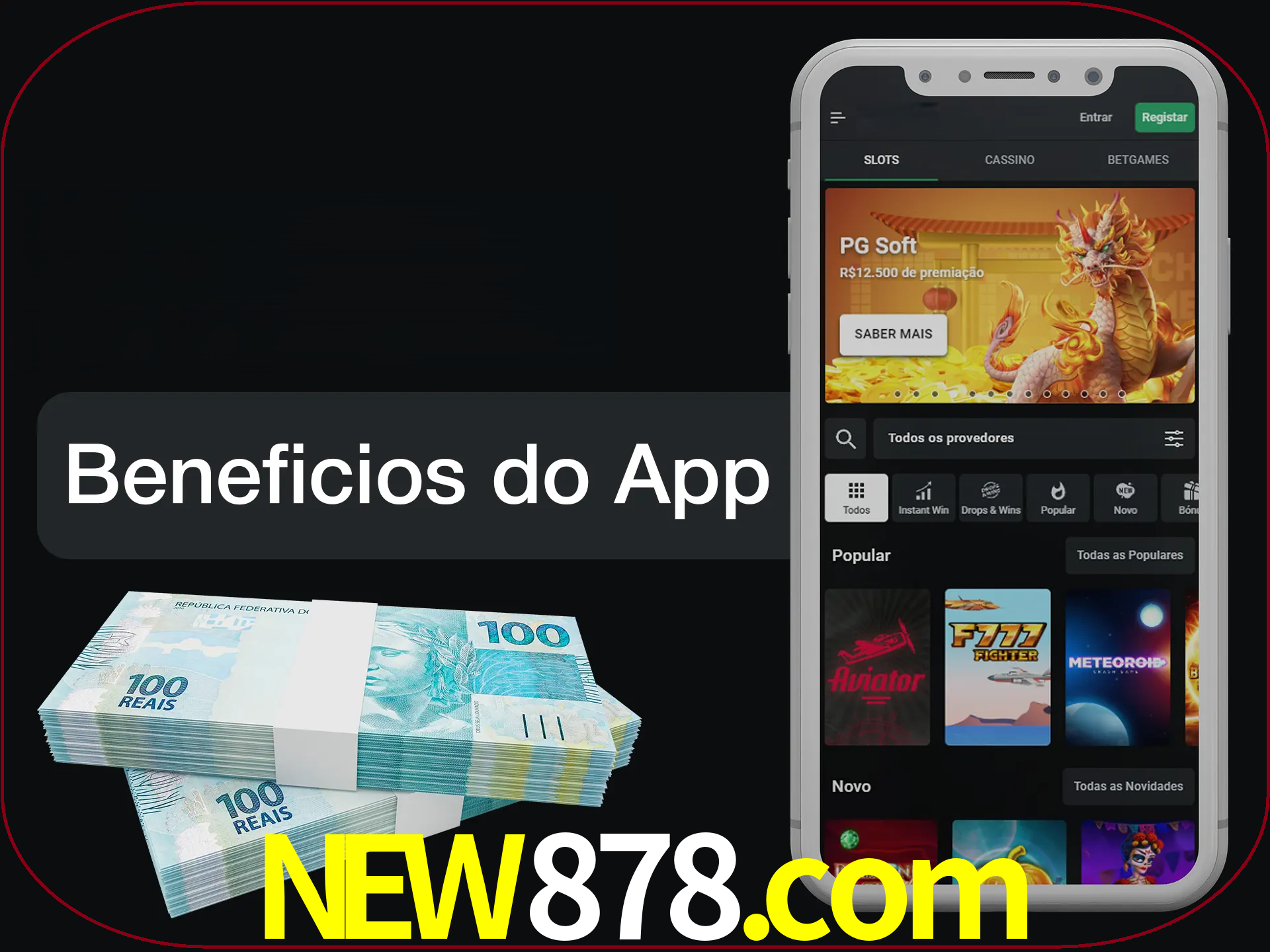 Obtenha todos os benefícios usando o aplicativo.