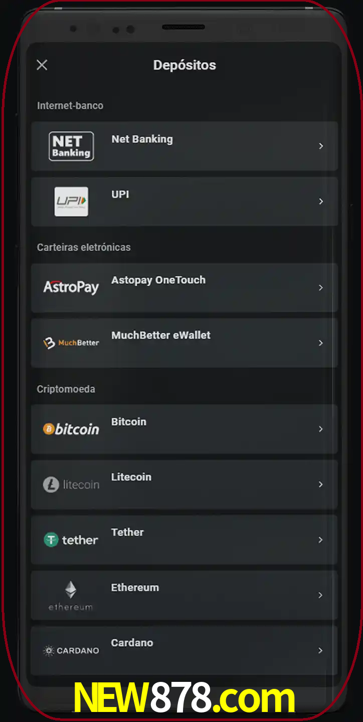 Você pode usar métodos alternativos de depósito.