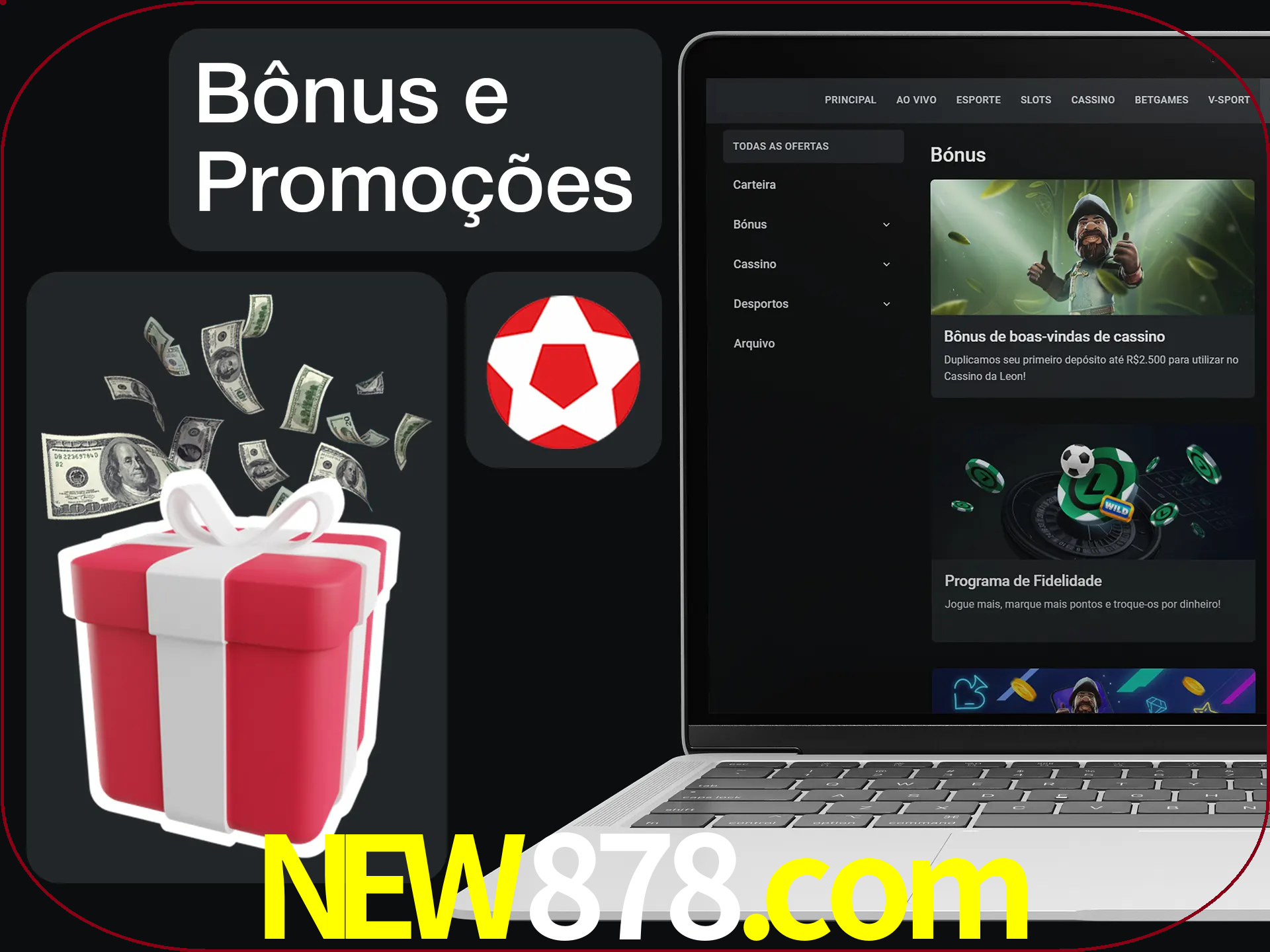 Verifique se há novos bônus e promoções.