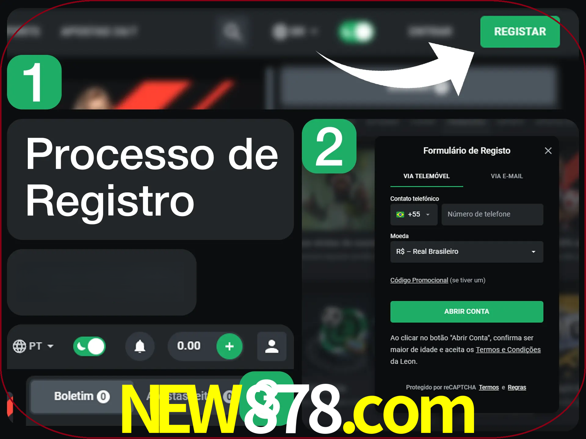 O processo de registro na LeonBet é simples.